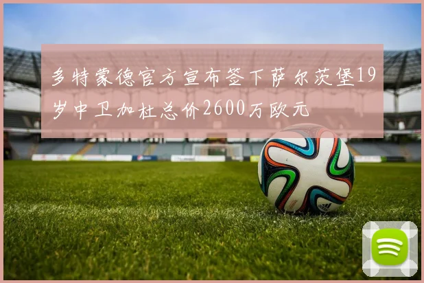 多特蒙德官方宣布签下萨尔茨堡19岁中卫加杜总价2600万欧元